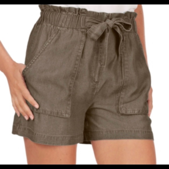 Adyson Parker Tie Waist Paper Bag Shorts SZ M - Picture 1 of 5